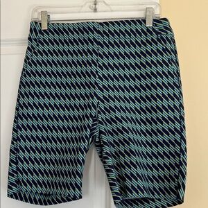 NWT EP Pro Women's Athletic Shorts in Navy and Green Pattern